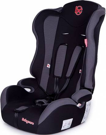 Детское автомобильное кресло Baby Care Upiter группа I/II/III - 9-36кг - 1-12лет - Черный/Серый  